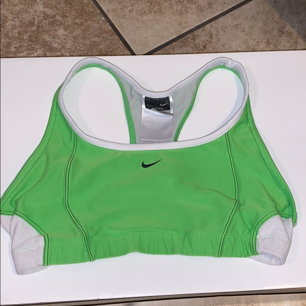 Nike bright green (M) sports bra